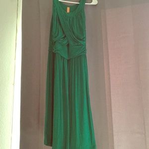 Green holiday midi dress